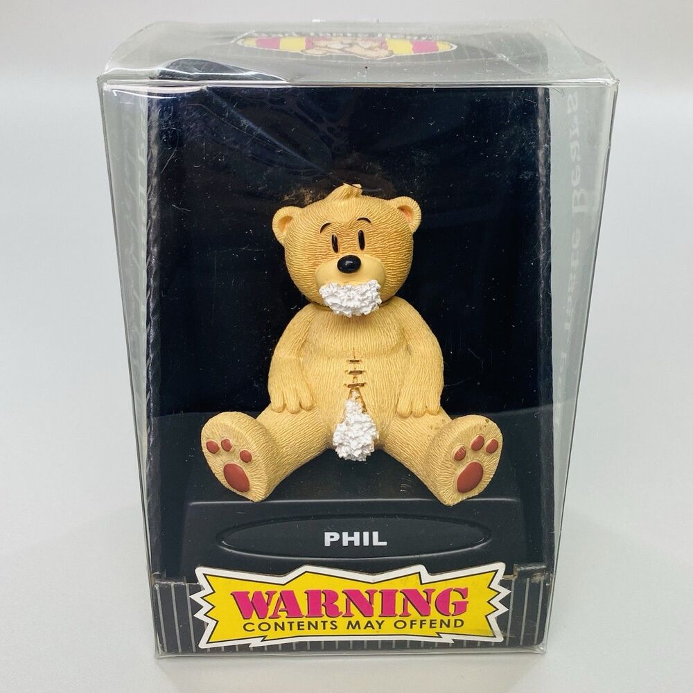 Vintage Bad Taste Bears PHIL Figurine 2004 Piranha Studios Peter Underhill Boxed